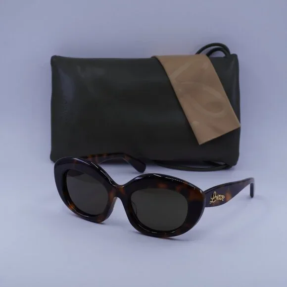 Loewe LW40153F 52E Cat Eye Sunglasses – Dark Havana\\Brown Loewe Curvy LW40153I 52E Sunglasses - US main image 4